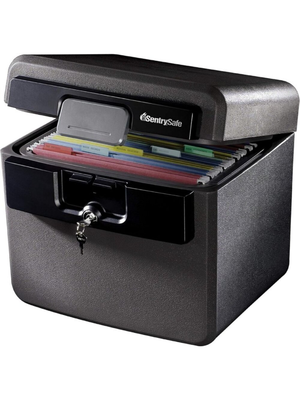 Fireproof Waterproof Safe for Documents & Files, Key Lock, 14.3"x15.5"x13.5